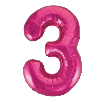 Number 3 foil balloon included in this birthday set