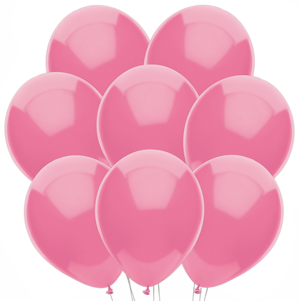 Hot Pink Latex Balloons 12" - 8 ct