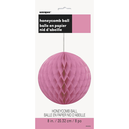 Hot Pink Solid Honeycomb Ball 8"