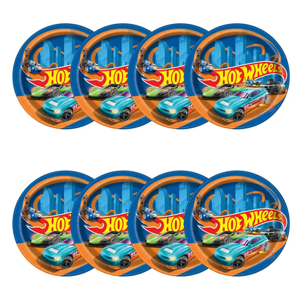 Hot Wheels Paper Party Dinner Plates 9" 8ct