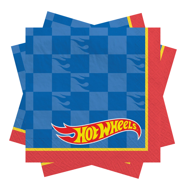 Hot Wheels Beverage Napkins 16 ct