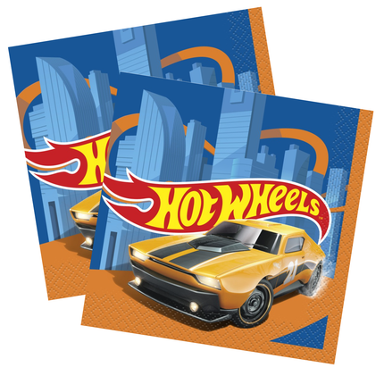 Hot Wheels Beverage Napkins 16 ct