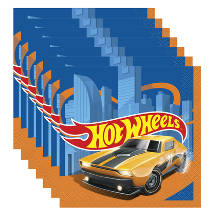 Hot Wheels Beverage Napkins 16 ct