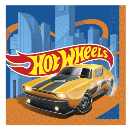 Hot Wheels Beverage Napkins 16 ct