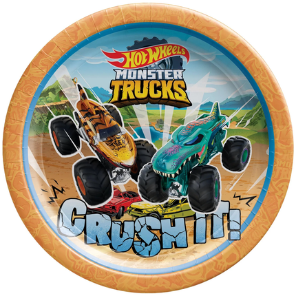 Hot Wheels Monster Truck Paper Plates 7″, 8 ct