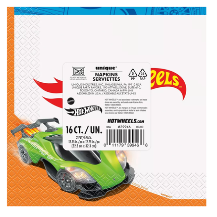 Hot Wheels Party Lunch Napkins 16ct
