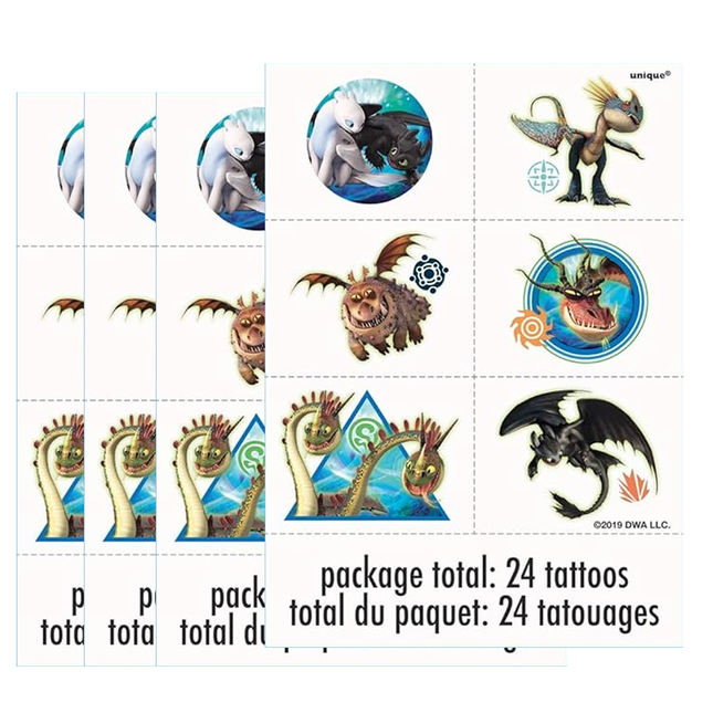 How to Train Your Dragon Temporary Tattoos – 24 Count