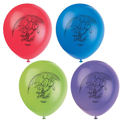 How to Train Your Dragon Latex Balloons 12 inches, 8ct