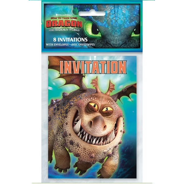 How to Train Your Dragon Party Invitations 8 ct