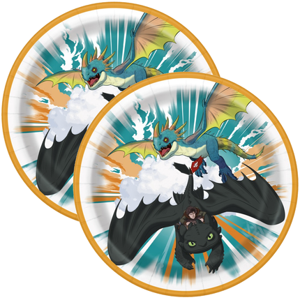How to Train Your Dragon Round 9" Dinner Plates 8ct - product detail included in the set