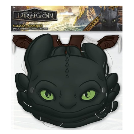 How to Train Your Dragon™ Party Paper Masks – 8 Ct