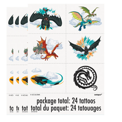 How to Train Your Dragon Temporary Tattoos – 24 Count