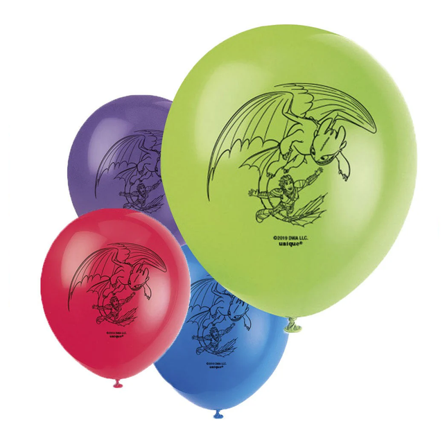 How to Train Your Dragon Latex Balloons 12 inches, 8ct