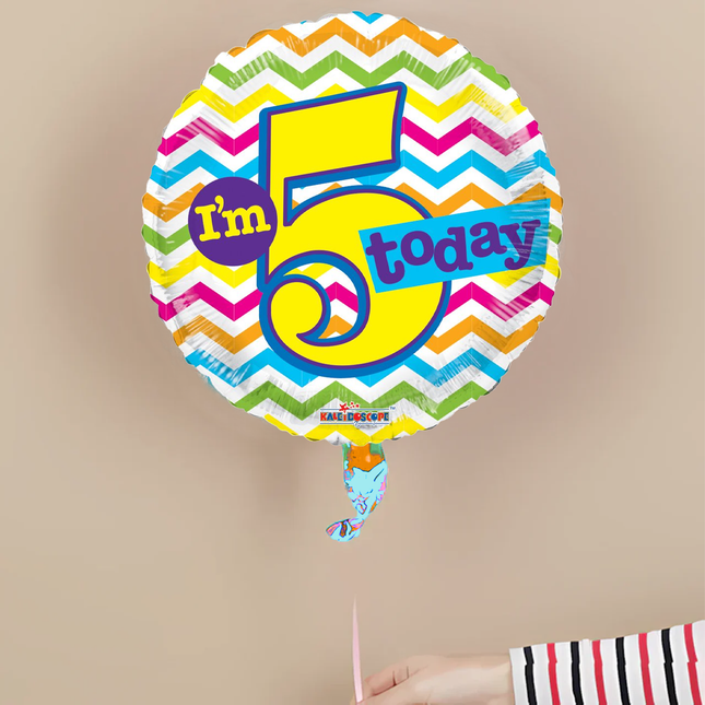 I'm 5 Today! Round foil Balloon 18"