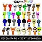 136 Incredibox Sprunki High Quality Png,SVG Files Instant Download