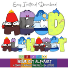 Inside Out 2 Doodle Alphabet Letters PNG Bundle Instant Download