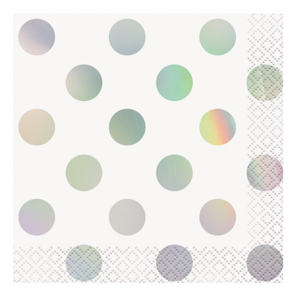 Iridescent Dot Beverage Napkins 16ct