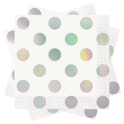 Iridescent Dot Beverage Napkins 16ct