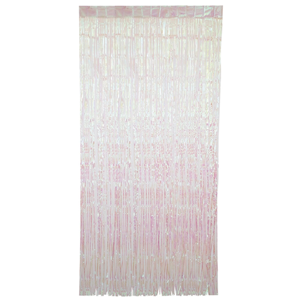Iridescent Metallic Fringe Door Curtain, 3.25 ft x 6.5 ft