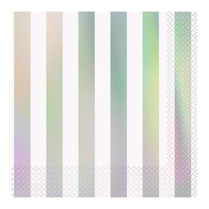Iridescent Stripes Luncheon Napkins 16ct