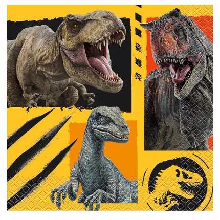 Jurassic World Paper Party Lunch Napkins 16 ct - product detail included in the set