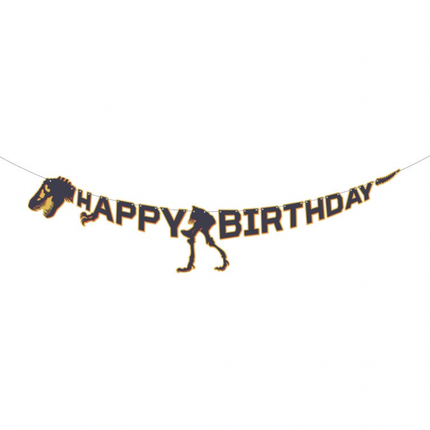 Jurassic World 3 Skeleton "Happy Birthday" Banner. 5 ft