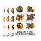 Jurassic World™ 3 Temporary Tattoos – 4 Sheets, 24 Tattoos