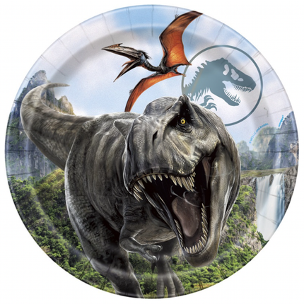 Jurassic World 4 Round 9" Dinner Plates 8ct