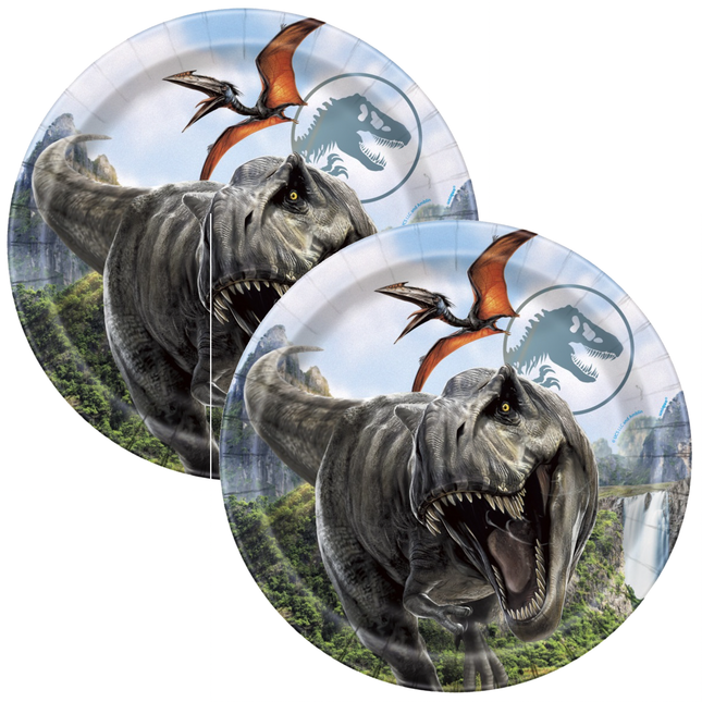 Jurassic World 4 Round 9" Dinner Plates 8ct