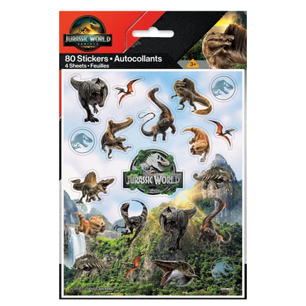 Jurassic World 4 Sticker Sheets 4ct