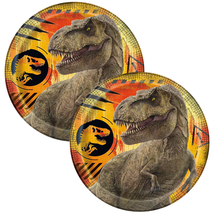 Jurassic World Paper Party Snack Plates 7", 8ct