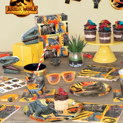 Jurassic World Paper Party Snack Plates 7", 8ct