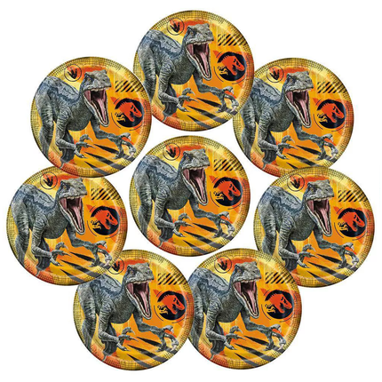 Jurassic World  Paper Party Dinner Plates 9", 8ct