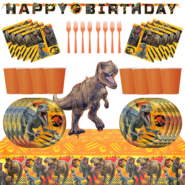 Jurassic World Birthday Party Supplies Set for 24 Guests