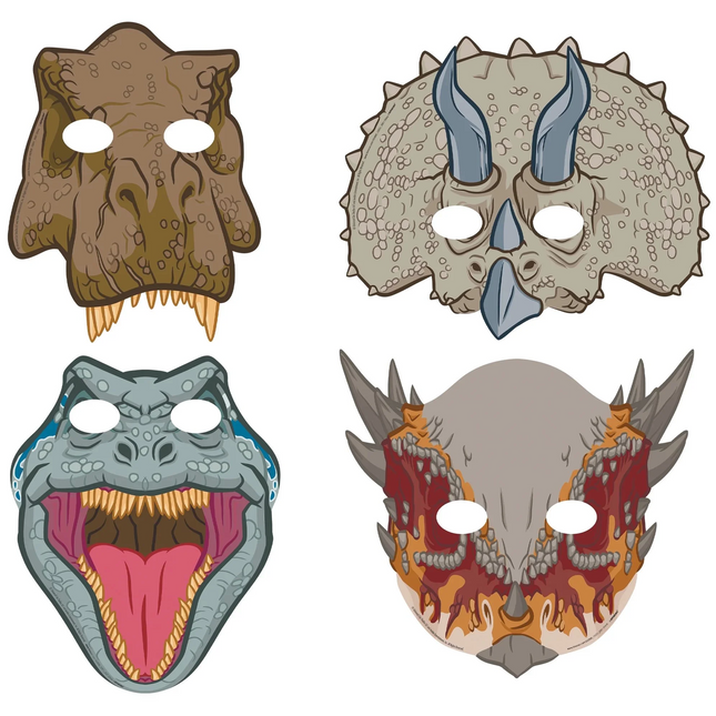 Jurassic World Paper Masks 8 ct
