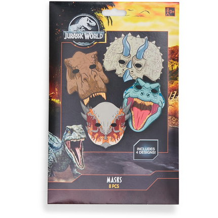 Jurassic World Paper Masks 8 ct