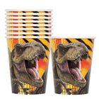  Jurassic World T-Rex Paper Cups 9 oz - 8 Ct
