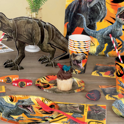  Jurassic World T-Rex Paper Cups 9 oz - 8 Ct
