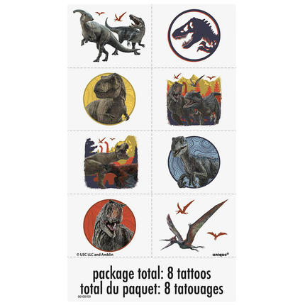 Jurassic World Birthday Party Favors for 8