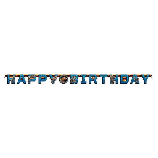 Jurassic World Happy Birthday Paper Banner 