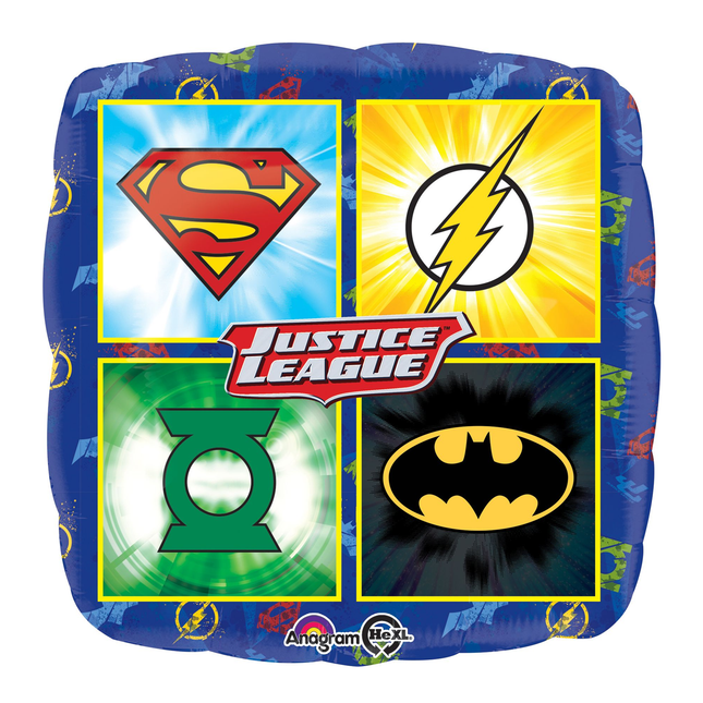  Justice League Square Foil Balloon 18"