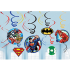 Justice League Hanging Swirl Decorations, 12 Ct