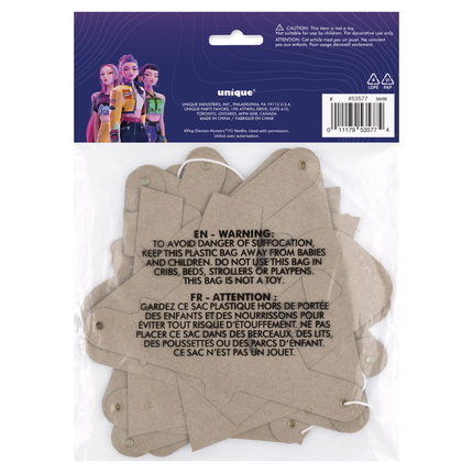 A packaged novelty plastic bag shaped like a skeleton, shown in its clear retail bag with a branded header card. The header card features the Disney/Pixar brand and characters from Cribbit's, along with warning text and a barcode.