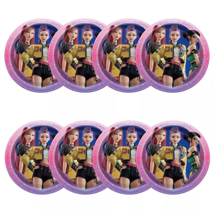 KPop Demon Hunters Round Dessert Plates (7", 8ct) | Party Plates