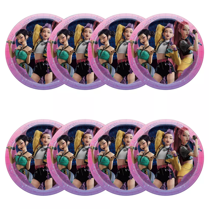 KPop Demon Hunters Dinner Plates (9", 8ct) | Disposable Plates