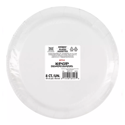 KPop Demon Hunters Dinner Plates (9", 8ct) | Disposable Plates