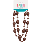Kickoff Football Brown Beaded Necklace, 32