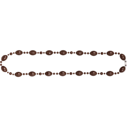 Kickoff Football Brown Beaded Necklace, 32"