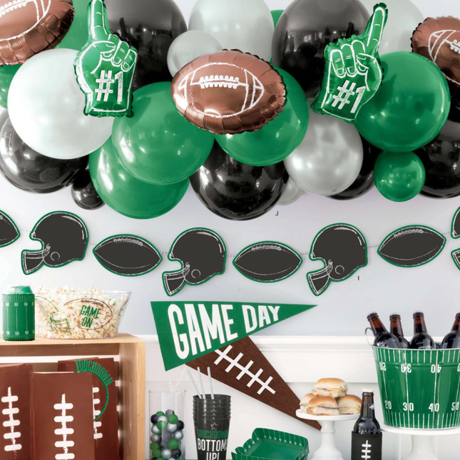 Kickoff Football Latex & Foil Balloon Arch Kit, 26pc