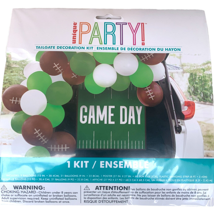 Kickoff Football Tailgate Latex Balloon Garland and Poster Kit